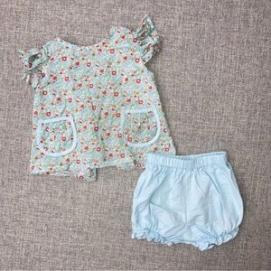 Mary and Grace 9m tie top GUC small yellow spot on bottoms